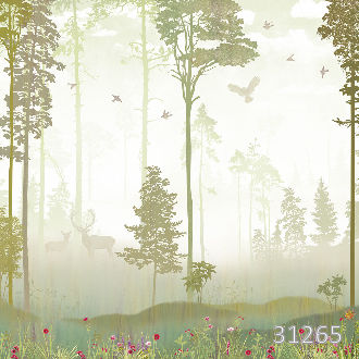 Foggy forest lime